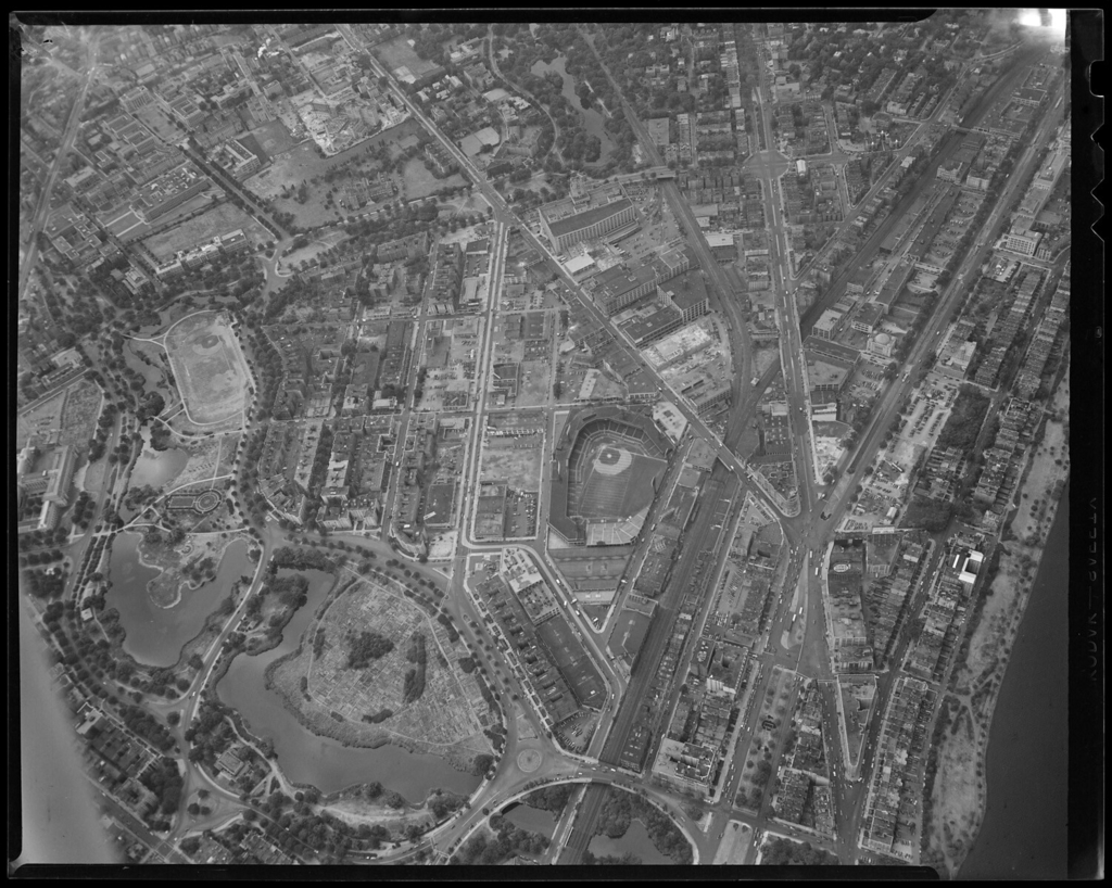 Visible in the upper left-hand corner - 1950s Leslie Jones, via BPL: https://www.flickr.com/photos/boston_public_library/8516699074/ 