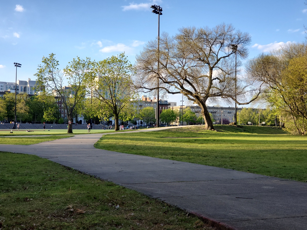 Taken from the bridge location looking towards Park Drive / Clemente Field \<small>© 2020 Nick Aldwin\</small>